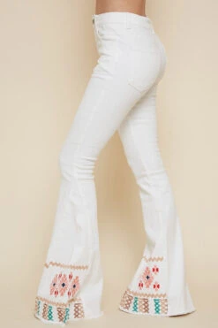 White Embroidered Hippie Girl Flare Jeans -Hippie Vibe Tribe Shop 14718784 e80b7f7b da75 4105 98ca 2032b8eb593d