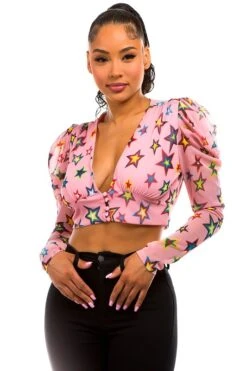 Star Plunging Crop Top