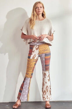 Bohemian Patchwork Flare Pants