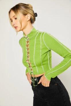 Green Lace-Up Stitch Top -Hippie Vibe Tribe Shop 14934235 384ea532 aa0a 4892 90ec da765f400085 1