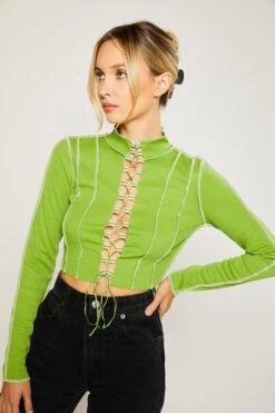 Green Lace-Up Stitch Top -Hippie Vibe Tribe Shop 14934235 780477f2 4752 4492 86d8 c2aa01c0c2ef 1