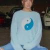 Fuzzy Yin-Yang 90's Vibe Sweater