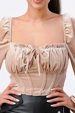 Lush Velvet Sweetheart Crop Top