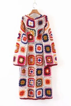 Hippie Girl Crocheted Cardigan