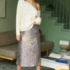 Classy Sequin Midi Skirt