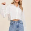 Everyday Crop Tailored Blouse