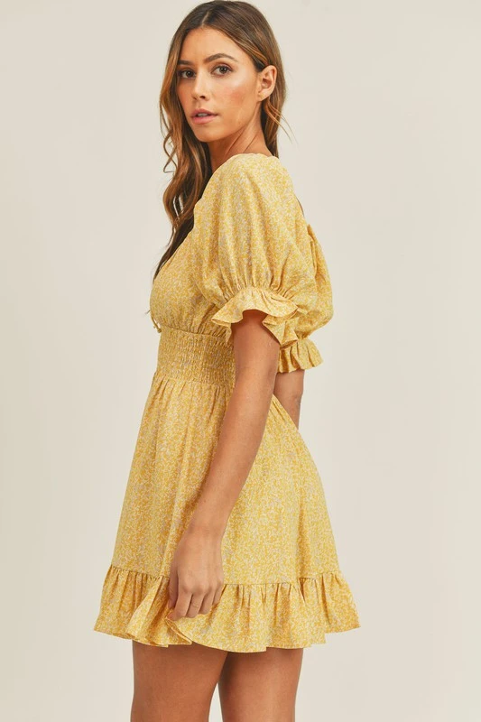 Floral Print Cutout Dress 4 Floral Print Cutout Dress - Image 4