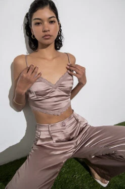 Mocha Woven Lace Satin 2 Piece Outfit -Hippie Vibe Tribe Shop 15746977 285fced5 04bb 47a4 ae0c 92afc4c8329f