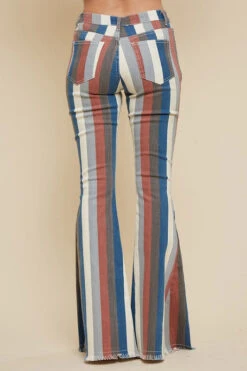 Hippie Girl Multi Striped Distressed Denim Flares. -Hippie Vibe Tribe Shop 15774067 d25a51e4 80c8 423e a2de 0b246dc5330f
