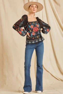 Black Rose Embroidered Crop Blouse -Hippie Vibe Tribe Shop 15866035 1 6f0bbe4d 79fd 4f81 bdf1 6a23446797f5