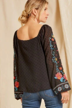 Black Rose Embroidered Crop Blouse -Hippie Vibe Tribe Shop 15866035 1 dd1565f2 eb0d 44b9 9c54 fc9201e7daf0