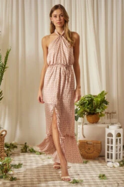 Satin Bohemian Girl Maxi Dress