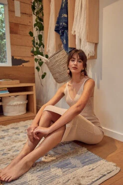 Sand Crochet Knitted Slit Dress -Hippie Vibe Tribe Shop 15925597 dc73e5e1 1c79 4d2a 82eb fbca1137e70b
