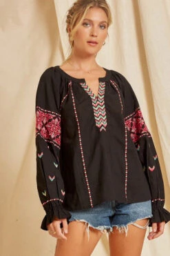 Western Girl Embroidered Long Sleeve -Hippie Vibe Tribe Shop 15991105 7145b376 e17f 4520 85a6 49b9e52a3144