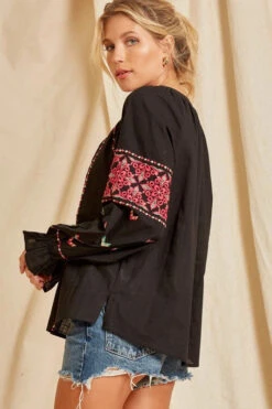 Western Girl Embroidered Long Sleeve -Hippie Vibe Tribe Shop 15991105 f30e5851 2468 4e20 8eee 8cb74c1180fd