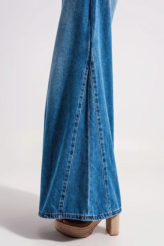 Wide Leg Jeans In Mid Wash Blue 9 Wide Leg Jeans In Mid Wash Blue - Image 9