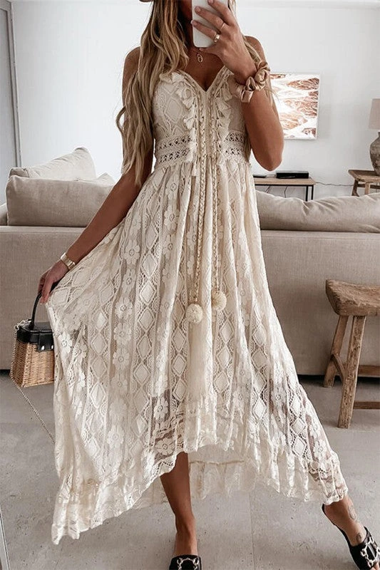 Bohemian Lace Swing Maxi Dress. 1 Bohemian Lace Swing Maxi Dress.