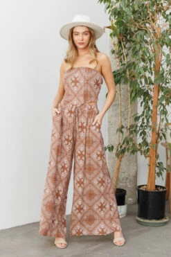 Bandeau Smocked Crop Top And Palazzo Pant Set -Hippie Vibe Tribe Shop 16084093 1ce16a16 105b 4fe7 838c 0c191b498bf5