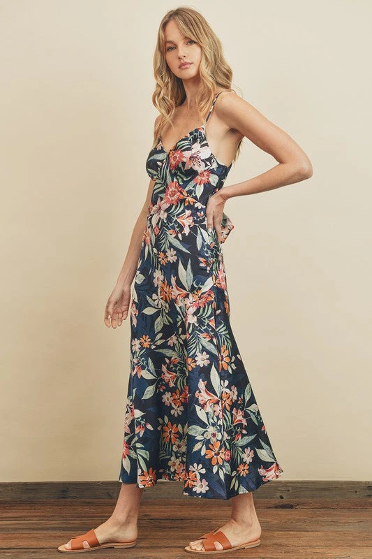 Hawaiian Silky Floral Slip Dress 4 Hawaiian Silky Floral Slip Dress - Image 4