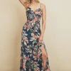 Hawaiian Silky Floral Slip Dress