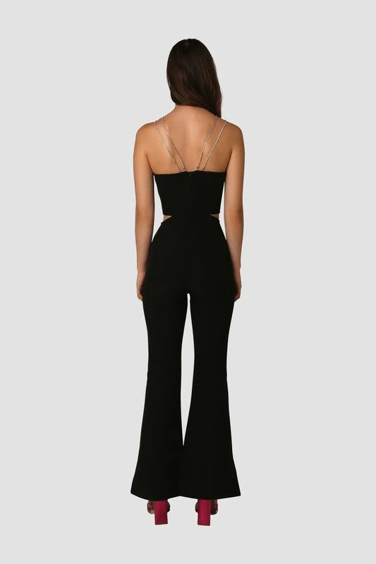 Back Tie Rhinestone Jumpsuit 2 Back Tie Rhinestone Jumpsuit - Image 2