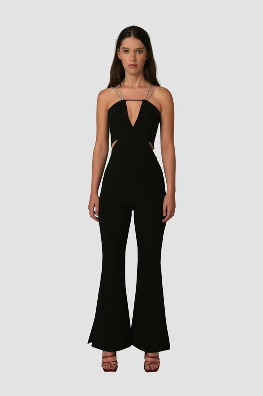 Back Tie Rhinestone Jumpsuit 1 Back Tie Rhinestone Jumpsuit