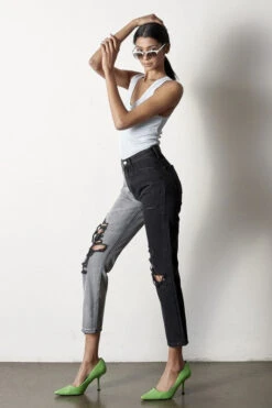 Black & Grey High Rise Jeans -Hippie Vibe Tribe Shop 16276966 07568810 8262 47ed 9993 e149ad0bc67e