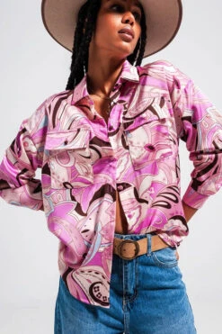 Abstract Pink Silk Blouse -Hippie Vibe Tribe Shop 16519541 e9b88ae8 5a29 45de a971 344dcde26c94