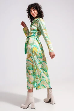 Retro Multi-green Silk Dress -Hippie Vibe Tribe Shop 16568097 b42f603d 23fd 4c8a b52f 73479b6733ac