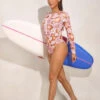Flower Bodysuit Bathing Suit