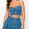 Denim Corset Top & Skirt