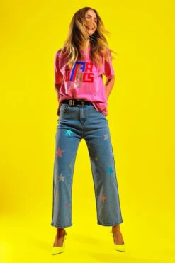 "Galaxy" FUCHSIA T-SHIRT