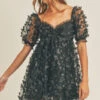 Black Butterfly Mini-Dress