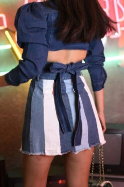 Denim Striped Mini-Skirt -Hippie Vibe Tribe Shop 16839010 6aecb99a 7c81 4f47 9f26 bbb4b8b31c9b