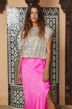 Neon Fuchsia Silky Skirt -Hippie Vibe Tribe Shop 16983037 7fbfa181 3b5e 477e 843e 91f29cc2d2f6