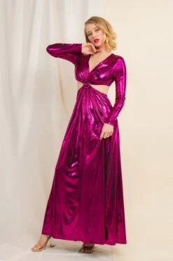 Magenta Shiney Metallic Maxi Dress -Hippie Vibe Tribe Shop 17106586 534673aa 4274 42f1 a4cf e54eb3501f29