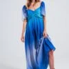 Ombre Sweetheart Maxi In Blue