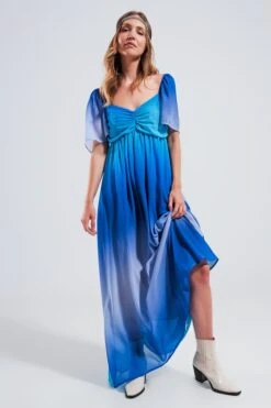 Ombre Sweetheart Maxi In Blue
