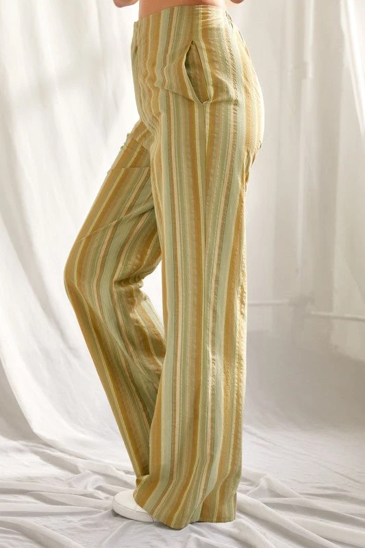 Green Striped Pants 3 Green Striped Pants - Image 3