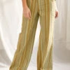 Green Striped Pants