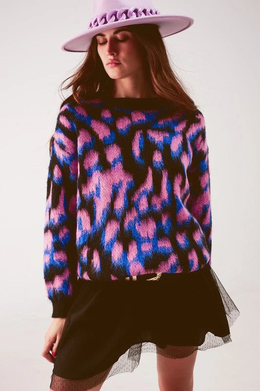 Printed Chunky Knit Sweater 3 Printed Chunky Knit Sweater - Image 3