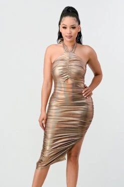 Bronze Halter Keyhole Midi-Dress -Hippie Vibe Tribe Shop 17510271 1db65705 d7ec 4870 a758 c8dbbe11a4e9