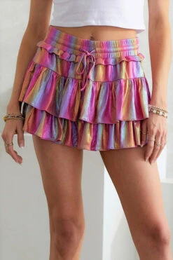 Rainbow Metallic Tiered Skirt -Hippie Vibe Tribe Shop 17591206 b13d22f5 56bf 432b 99c2 90c73fc323bf