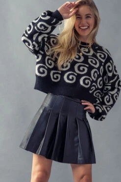 High Waisted Black Vegan Leather Pleated Mini-Skirt -Hippie Vibe Tribe Shop 17618086 81b3fdc4 6290 4c22 96a0 648a2442bd5d 1