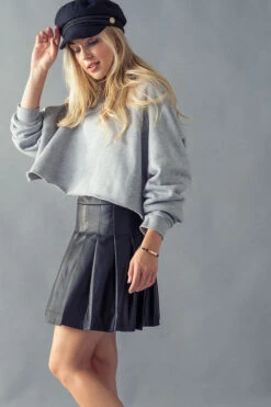 High Waisted Black Vegan Leather Pleated Mini-Skirt -Hippie Vibe Tribe Shop 17618086 e58cc817 dc0d 444f 9bea 5d80b5ee28e2 1