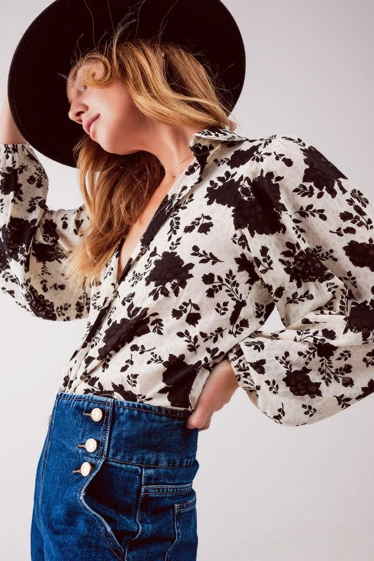 Rose Black Blouse 1 Rose Black Blouse