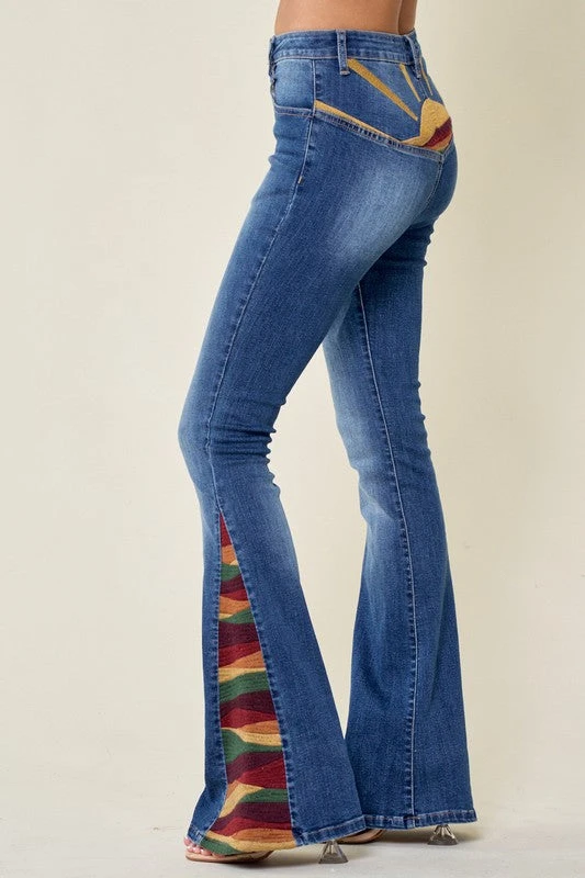 Retro Sunrise Embroidered Jeans 2 Retro Sunrise Embroidered Jeans - Image 2