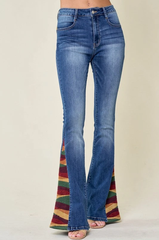 Retro Sunrise Embroidered Jeans 4 Retro Sunrise Embroidered Jeans - Image 4