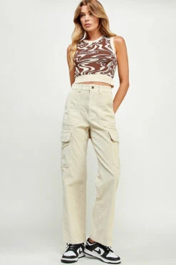 Washed Cargo Corduroy Pants