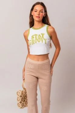 Stay Groovy Crop Shirt